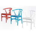 novel vintage design coffee shop colorful iron metal chair stools with back